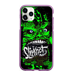 Чехол iPhone 11 Pro матовый Slipknot - green monster по, цвет: 3D-фиолетовый