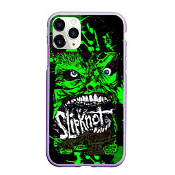 Чехол iPhone 11 Pro матовый Slipknot - green monster по, цвет: 3D-светло-сиреневый