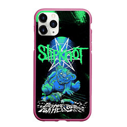 Чехол iPhone 11 Pro матовый Slipknot monster, цвет: 3D-малиновый