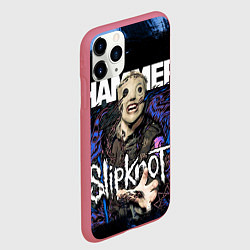 Чехол iPhone 11 Pro матовый Slipknot hammer blue, цвет: 3D-малиновый — фото 2