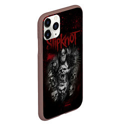 Чехол iPhone 11 Pro матовый Slipknot dark red, цвет: 3D-коричневый — фото 2