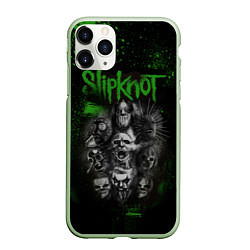 Чехол iPhone 11 Pro матовый Slipknot green, цвет: 3D-салатовый