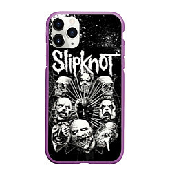 Чехол iPhone 11 Pro матовый Slipknot Black, цвет: 3D-фиолетовый