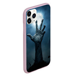 Чехол iPhone 11 Pro матовый Zombie night party, цвет: 3D-розовый — фото 2