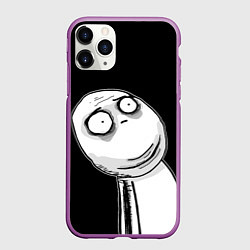 Чехол iPhone 11 Pro матовый Мемные стикеры - Отчаяние, цвет: 3D-фиолетовый