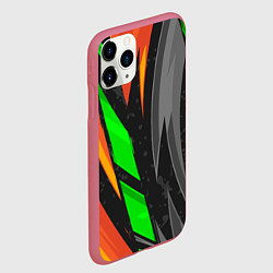 Чехол iPhone 11 Pro матовый Абстракция, цвет: 3D-малиновый — фото 2