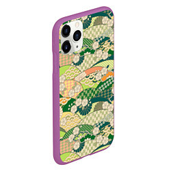 Чехол iPhone 11 Pro матовый Green fields, цвет: 3D-фиолетовый — фото 2