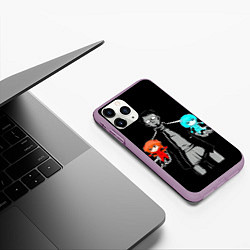 Чехол iPhone 11 Pro матовый Пора выбирать: Аска или Рей ?, цвет: 3D-сиреневый — фото 2