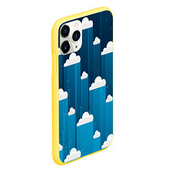 Чехол iPhone 11 Pro матовый Night clouds, цвет: 3D-желтый — фото 2