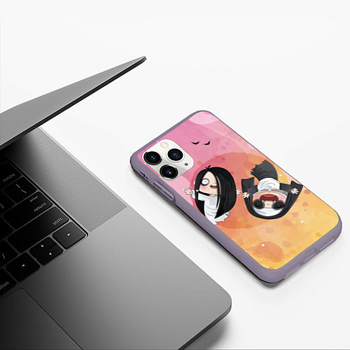 Чехол iPhone 11 Pro матовый HALLOWEEN ХЭЛЛУИН / 3D-Серый – фото 3