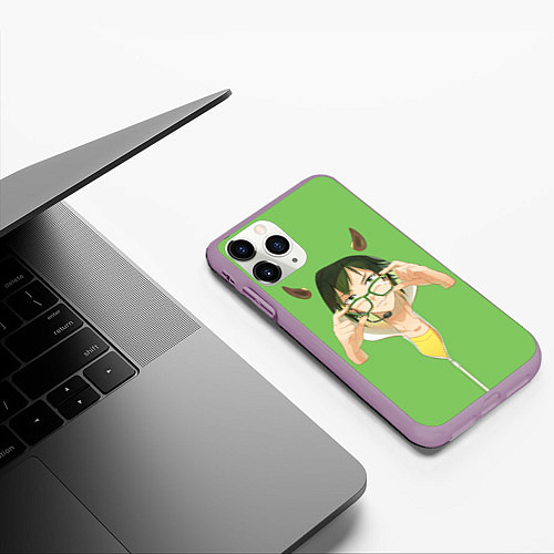 Чехол iPhone 11 Pro матовый Ямато Никайдо - Семёрка идолов / 3D-Сиреневый – фото 3