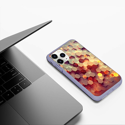 Чехол iPhone 11 Pro матовый Ультра блики / 3D-Светло-сиреневый – фото 3