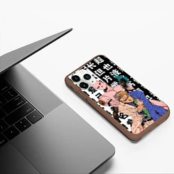 Чехол iPhone 11 Pro матовый Кирай Йошикаге - JOJO, цвет: 3D-коричневый — фото 2