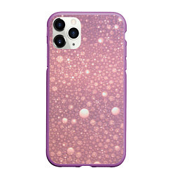 Чехол iPhone 11 Pro матовый Pink bubbles, цвет: 3D-фиолетовый