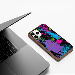 Чехол iPhone 11 Pro матовый Для граффити - абстрактные брызги, цвет: 3D-коричневый — фото 2