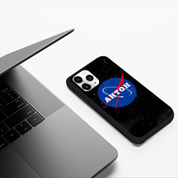 Чехол iPhone 11 Pro матовый Антон Наса космос, цвет: 3D-черный — фото 2