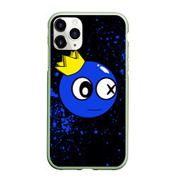 Чехол iPhone 11 Pro матовый Радужные друзья - Синий в короне, цвет: 3D-салатовый