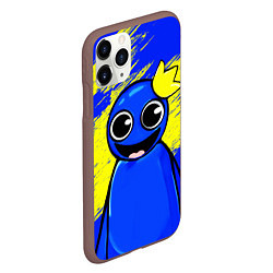 Чехол iPhone 11 Pro матовый Радужные друзья радостный Синий, цвет: 3D-коричневый — фото 2