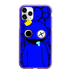 Чехол iPhone 11 Pro матовый Радужные друзья персонаж Синий, цвет: 3D-фиолетовый