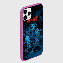 Чехол iPhone 11 Pro матовый Slipknot blue, цвет: 3D-фиолетовый — фото 2