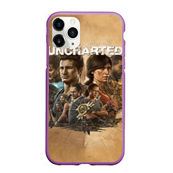 Чехол iPhone 11 Pro матовый Uncharted: Legacy of Thieves Collection, цвет: 3D-фиолетовый