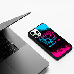 Чехол iPhone 11 Pro матовый Bayer 04 - neon gradient, цвет: 3D-черный — фото 2