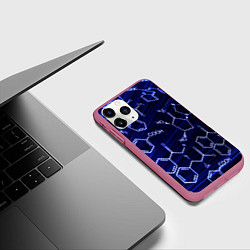 Чехол iPhone 11 Pro матовый Графическая химия, цвет: 3D-малиновый — фото 2