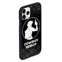 Чехол iPhone 11 Pro матовый Cowboy Bebop с потертостями на темном фоне, цвет: 3D-черный — фото 2