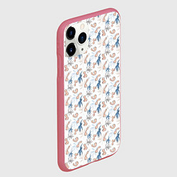 Чехол iPhone 11 Pro матовый Пенис и растения, цвет: 3D-малиновый — фото 2