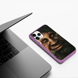 Чехол iPhone 11 Pro матовый Дерево с лицом мем Мудрое дерево, цвет: 3D-фиолетовый — фото 2