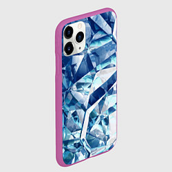 Чехол iPhone 11 Pro матовый Рассеивающие кристаллы, цвет: 3D-фиолетовый — фото 2