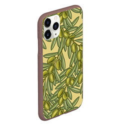 Чехол iPhone 11 Pro матовый Винтажные ветви оливок, цвет: 3D-коричневый — фото 2