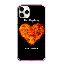 Чехол iPhone 11 Pro матовый Explosions - Three Days Grace, цвет: 3D-розовый