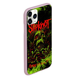 Чехол iPhone 11 Pro матовый Slipknot green череп, цвет: 3D-розовый — фото 2