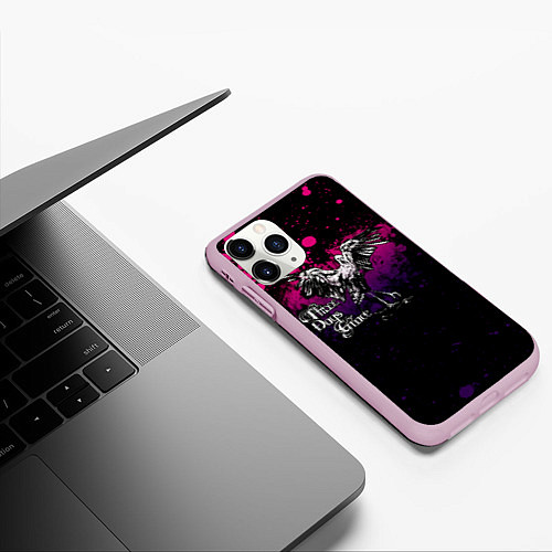 Чехол iPhone 11 Pro матовый Three Days Grace stork / 3D-Розовый – фото 3