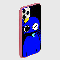 Чехол iPhone 11 Pro матовый Радужные друзья: улыбчивый Синий, цвет: 3D-малиновый — фото 2