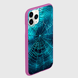 Чехол iPhone 11 Pro матовый Halloween паутина, цвет: 3D-фиолетовый — фото 2