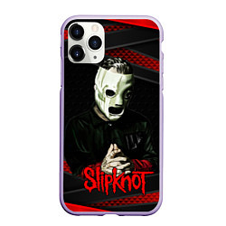 Чехол iPhone 11 Pro матовый Slipknot black & red, цвет: 3D-светло-сиреневый