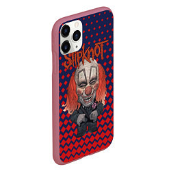 Чехол iPhone 11 Pro матовый Slipknot clown, цвет: 3D-малиновый — фото 2