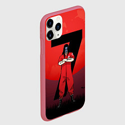 Чехол iPhone 11 Pro матовый Седьмой - Slipknot, цвет: 3D-малиновый — фото 2