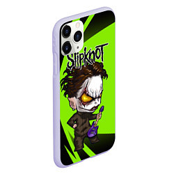 Чехол iPhone 11 Pro матовый Slipknot green, цвет: 3D-светло-сиреневый — фото 2