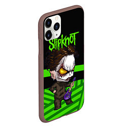 Чехол iPhone 11 Pro матовый Slipknot dark green, цвет: 3D-коричневый — фото 2