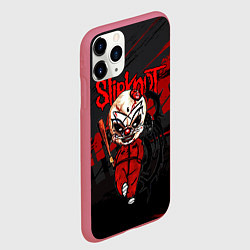 Чехол iPhone 11 Pro матовый Slipknot bloody, цвет: 3D-малиновый — фото 2