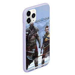 Чехол iPhone 11 Pro матовый God of war ragnarok-God of War: Рагнарёк, цвет: 3D-светло-сиреневый — фото 2