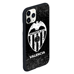 Чехол iPhone 11 Pro матовый Valencia с потертостями на темном фоне, цвет: 3D-черный — фото 2