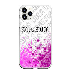 Чехол iPhone 11 Pro матовый Burzum rock legends: символ сверху, цвет: 3D-белый