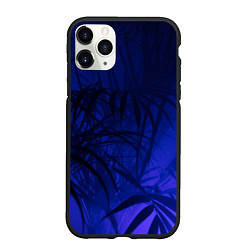 Чехол iPhone 11 Pro матовый Пальма в неоновом свете, цвет: 3D-черный