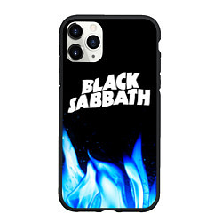 Чехол iPhone 11 Pro матовый Black Sabbath blue fire, цвет: 3D-черный