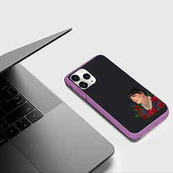 Чехол iPhone 11 Pro матовый Маковый Юн Сын Хо, цвет: 3D-фиолетовый — фото 2