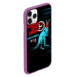 Чехол iPhone 11 Pro матовый Quiet Is Violent - Twenty One Pilots, цвет: 3D-фиолетовый — фото 2